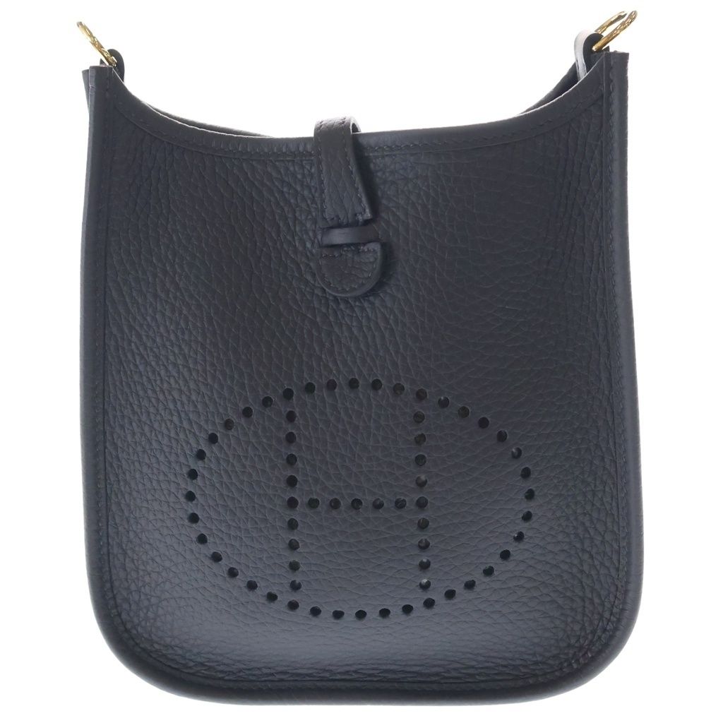 HERMES (エルメス) エブリン TPM キャバン トゴ レザー ショルダーバッグ ゴールド金具 ダークネイビー K刻印