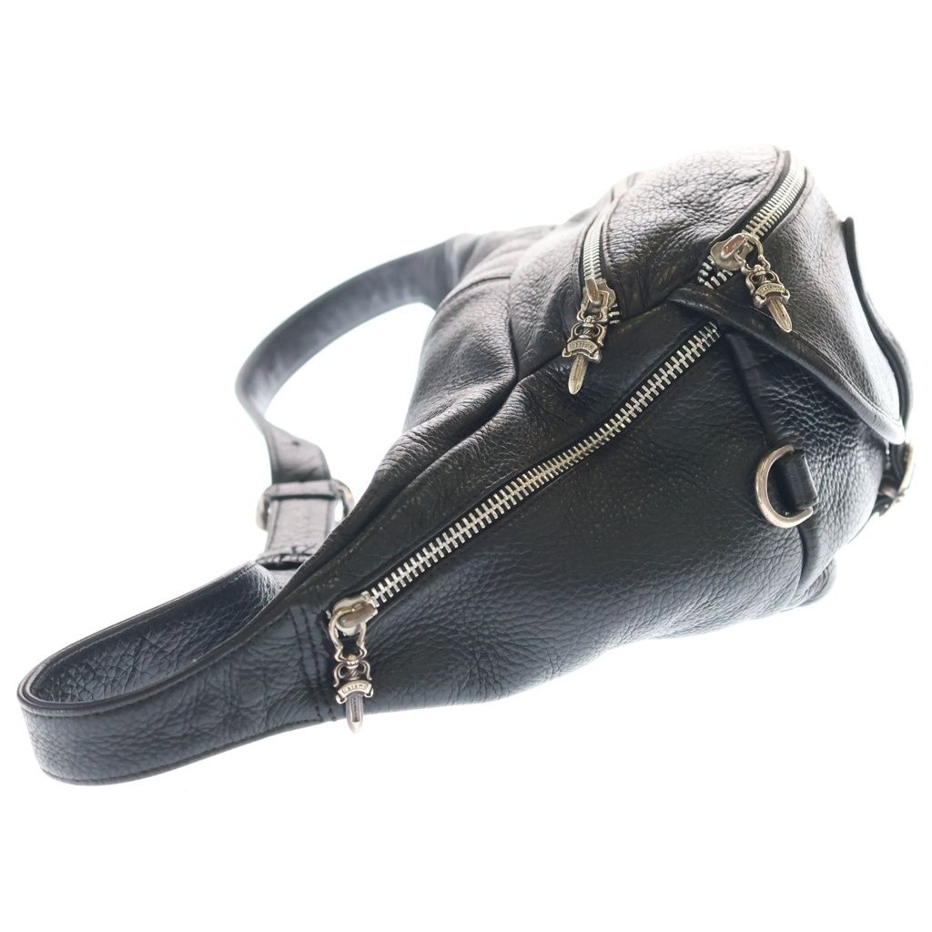 CHROME HEARTS (クロムハーツ) #1 SNAT PACK スナットパック ダガージップ ガンスリンガーベルト レザーウエストバッグ ブラック BCA378