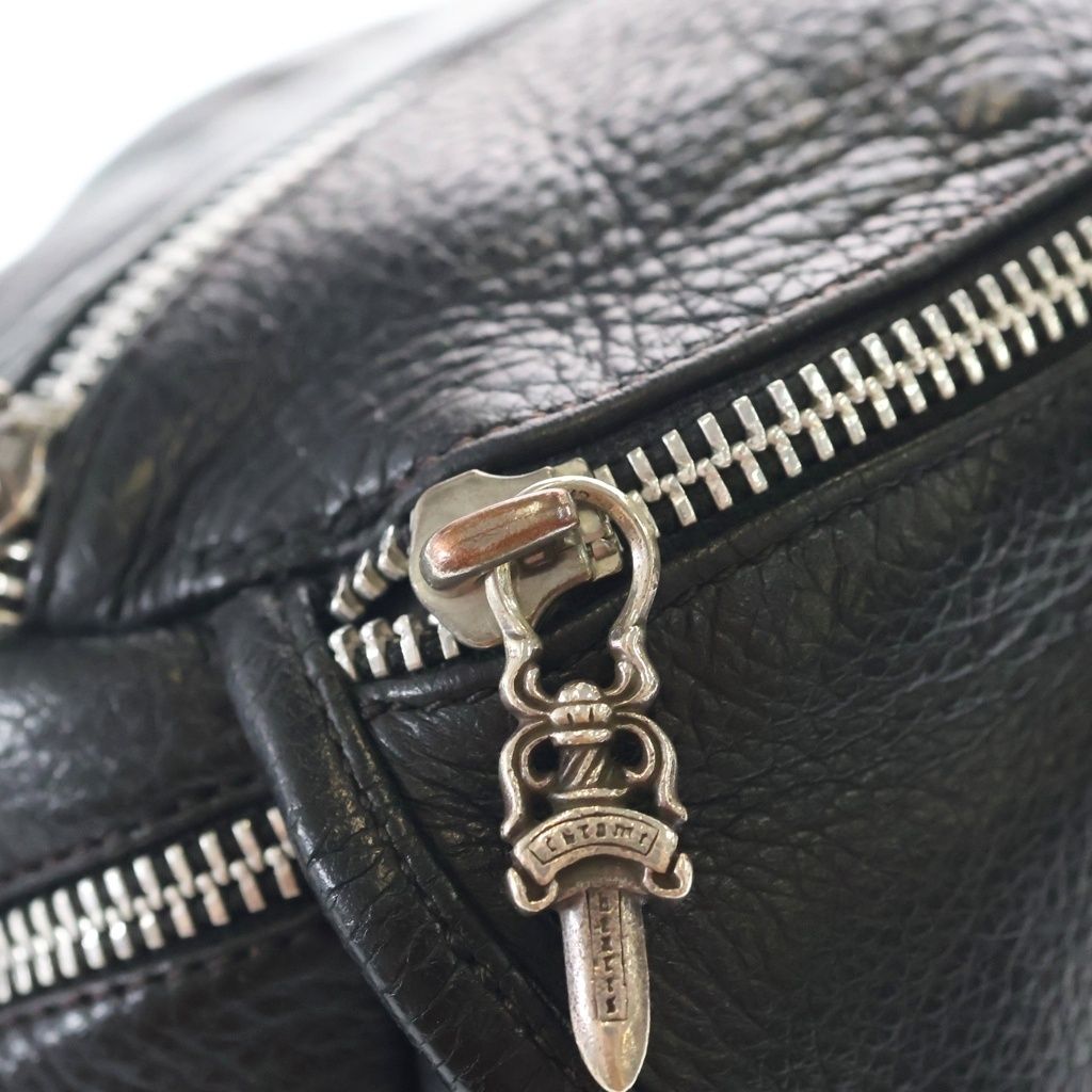 CHROME HEARTS (クロムハーツ) #1 SNAT PACK スナットパック ダガージップ ガンスリンガーベルト レザーウエストバッグ ブラック BCA378