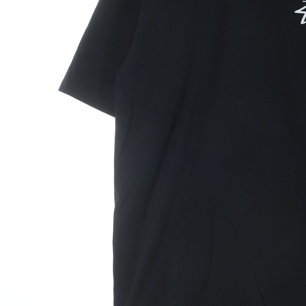 STUSSY (ステューシー) Shanghai Limited ストックロゴ 上海限定 ロゴプリント クルーネック半袖Tシャツ カットソー ブラック