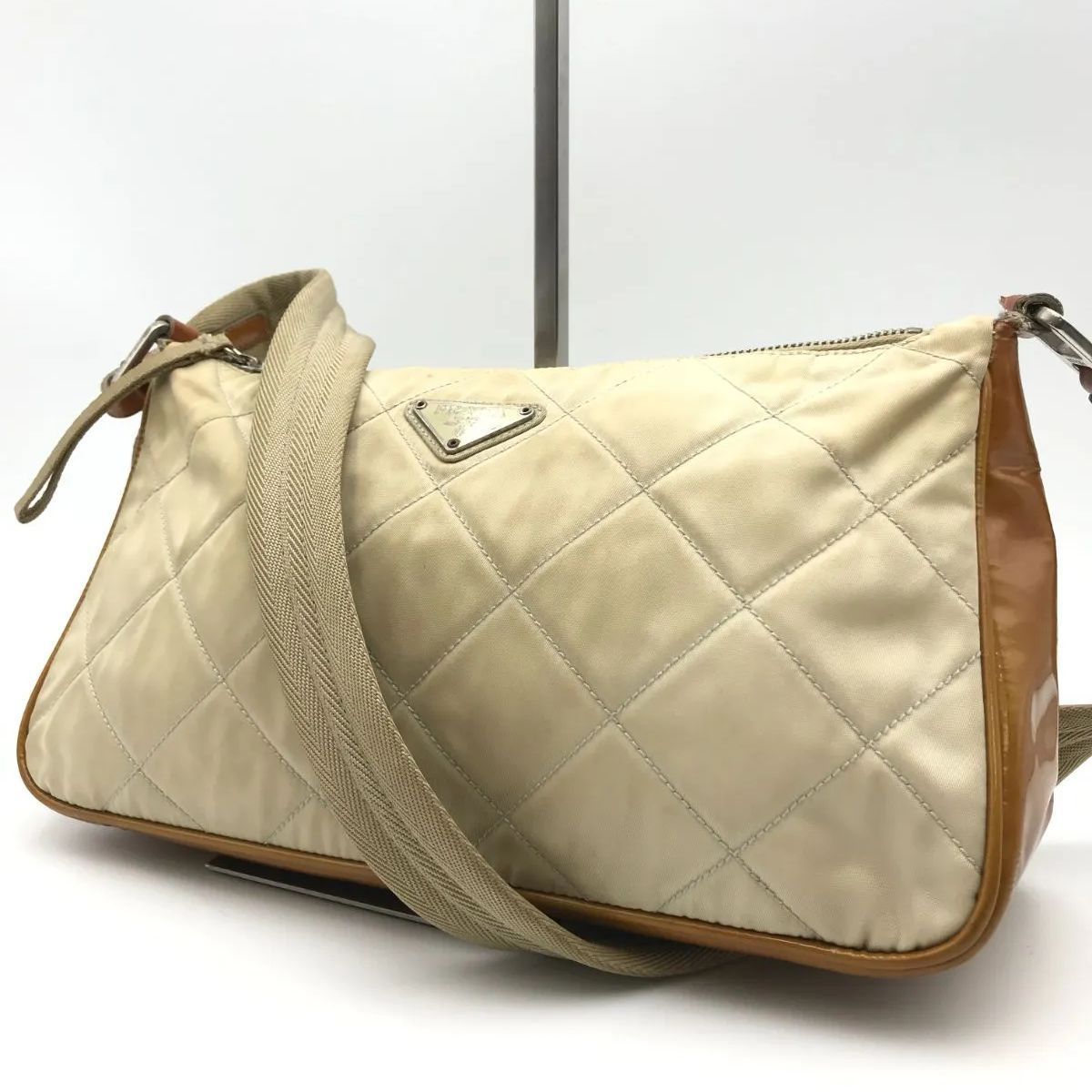 【希少】PRADA　プラダ　ショルダーバッグ　ワンショルダー　肩掛け　テスートナイロン×パテント　2745