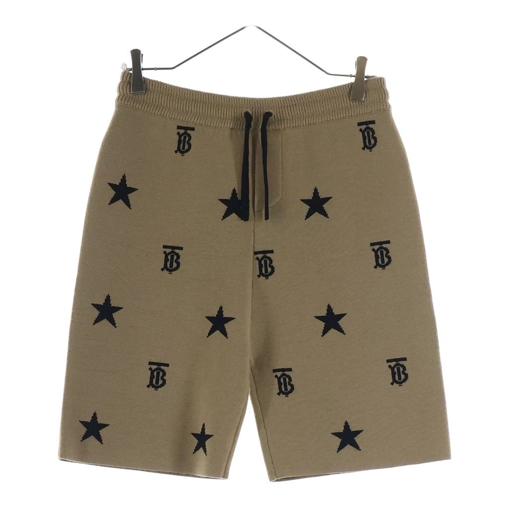 BURBERRY (バーバリー) TBモノグラム ウールニット ハーフパンツ ショーツ ベージュ 8047328