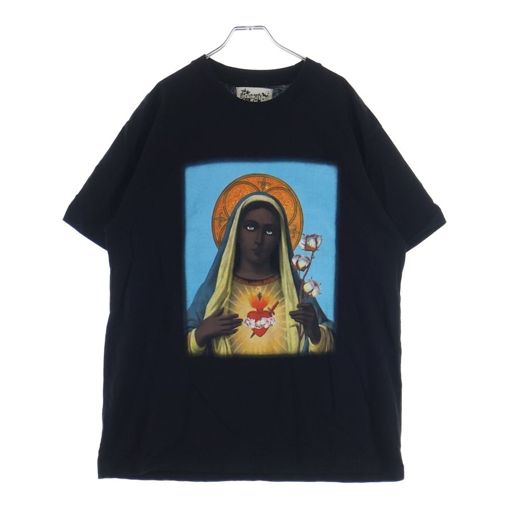 DENIM TEARS (デニムティアーズ) Black Mary - Saint Tee ブラック マリア フロントプリント クルーネック 半袖Tシャツ カットソー ブラック DT-A21-0000-004