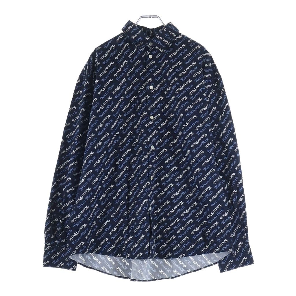 KENZO ケンゾー ×Verdy logo-print shirt 114740 FE55CH4219P2-1 ロゴプリント 長袖シャツ ブルー KENZO (ケンゾー) ×Verdy logo-print shirt 114740 FE55CH4219P2-1
