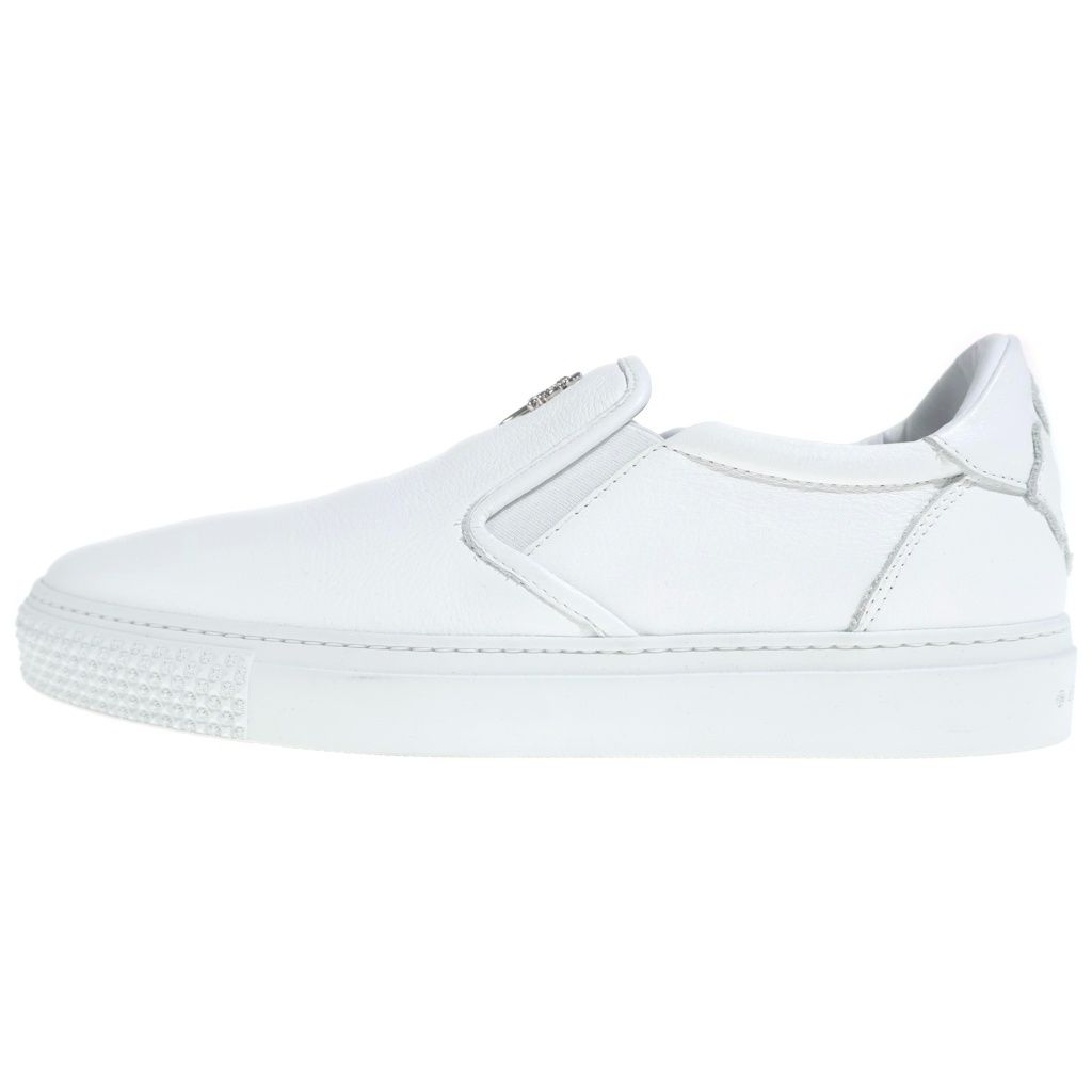 CHROME HEARTS (クロムハーツ) SLIP ON スリッポン CHプラス レザーパッチ ダガー ローカットスニーカー ホワイト 110,000円