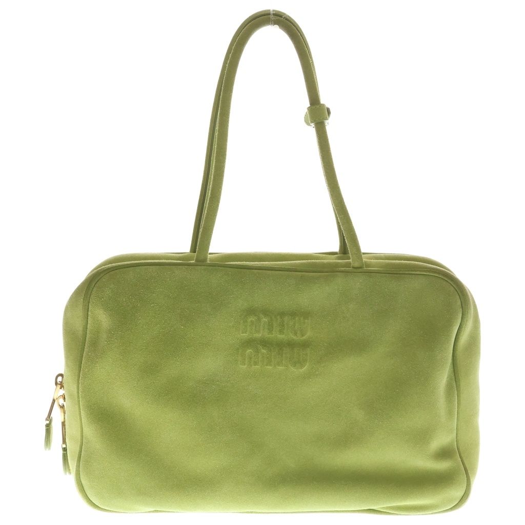 miumiu (ミュウミュウ) BEAU SUEDE BAG 5BB117_2CSS ボー スエードバッグ グリーン