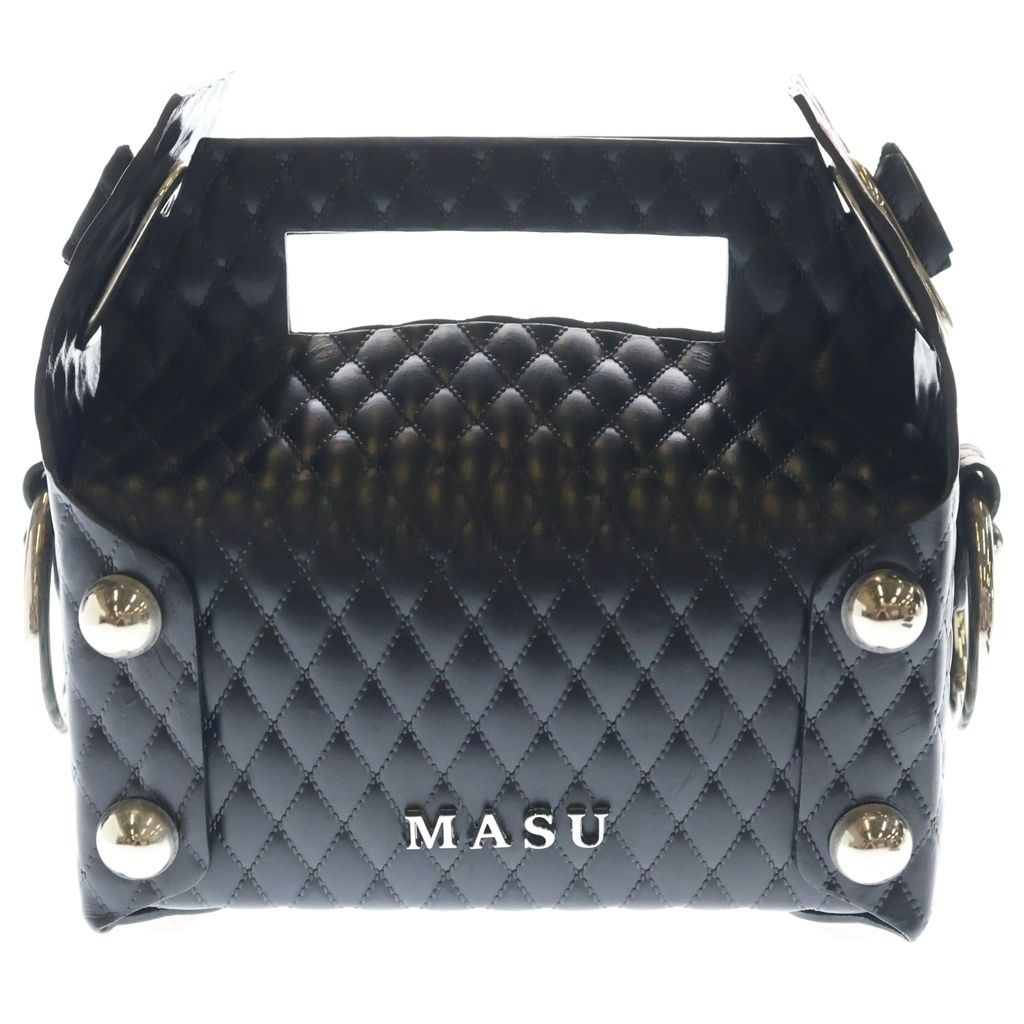 MASU (エムエーエスユー) 25SS LEATHER CAKE MINI BAG レザーケーキミニバッグ ブラック M25K6OJ002