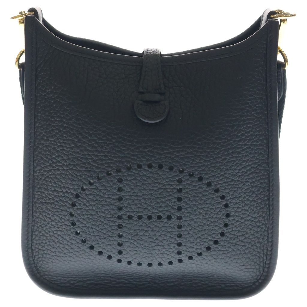 HERMES (エルメス) エブリンTPM トリヨンクレマンス ゴールド金具 ショルダーバッグ K刻印 ブラック