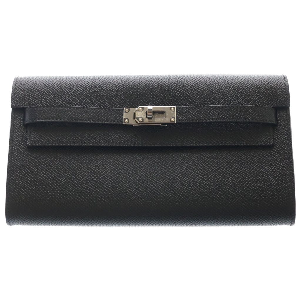 HERMES (エルメス) ケリートゥーゴー エプソン シルバー金具 ショルダーバッグ W刻印 ノワール
