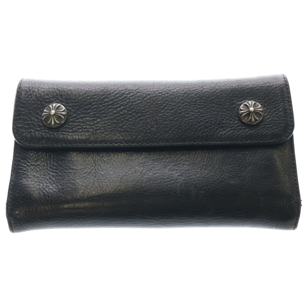 CHROME HEARTS (クロムハーツ) WAVE ウェーブ レザーウォレット 財布 ブラック