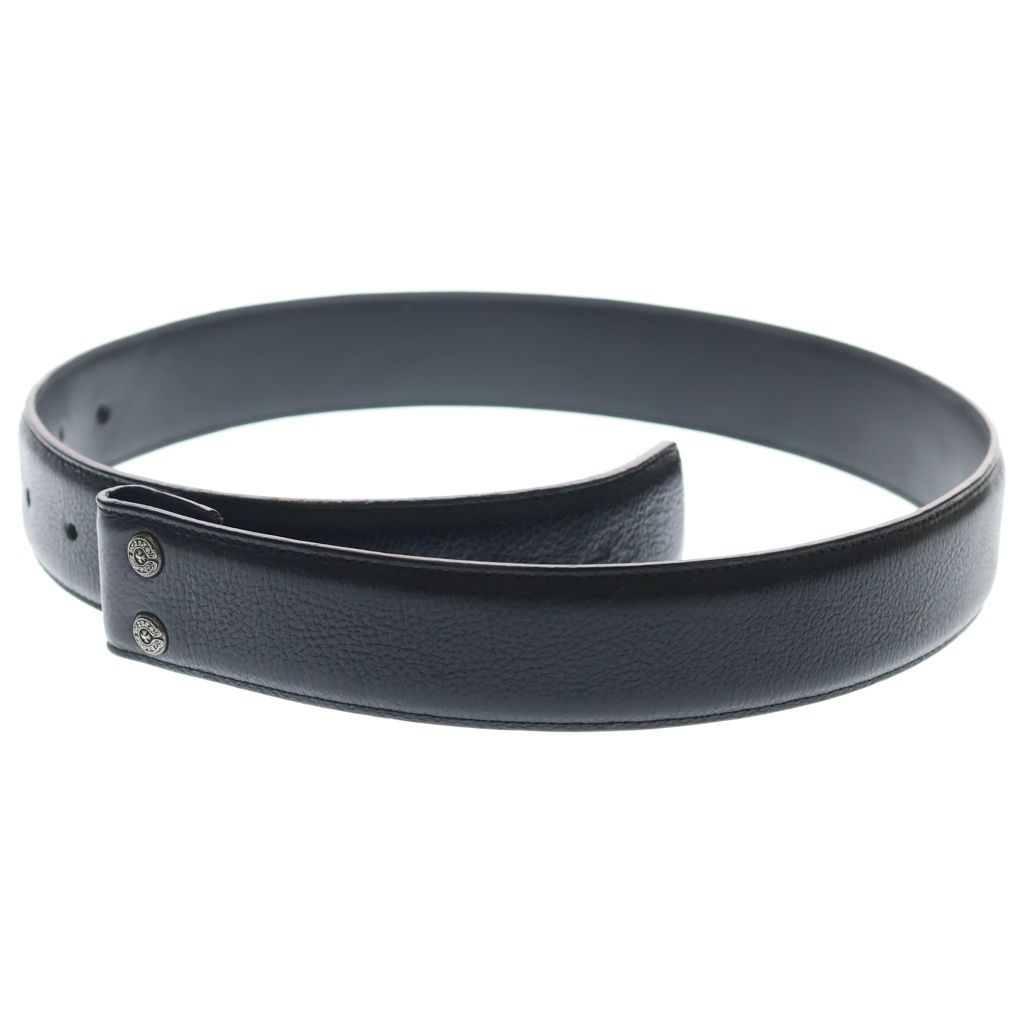 CHROME HEARTS (クロムハーツ) 1.5 STRAP 1.5インチ ホースシューリベッツ レザーベルトストラップ ブラック