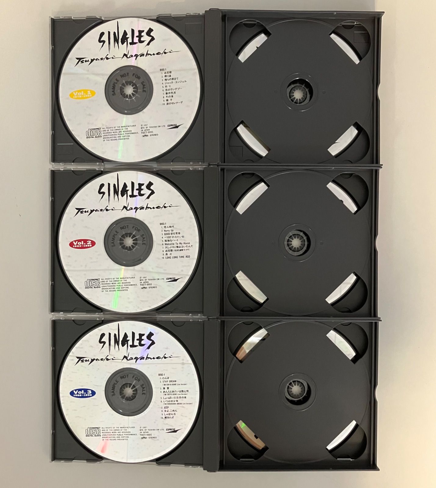 フォロー割対象商品】中古CD 長渕剛『SINGLES』シリーズ全3巻セット