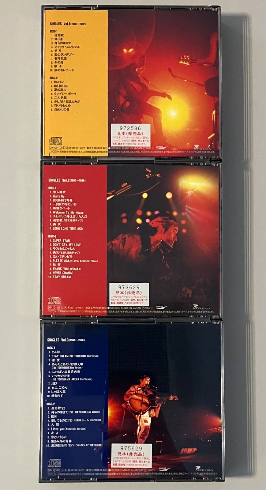 フォロー割対象商品】中古CD 長渕剛『SINGLES』シリーズ全3巻セット
