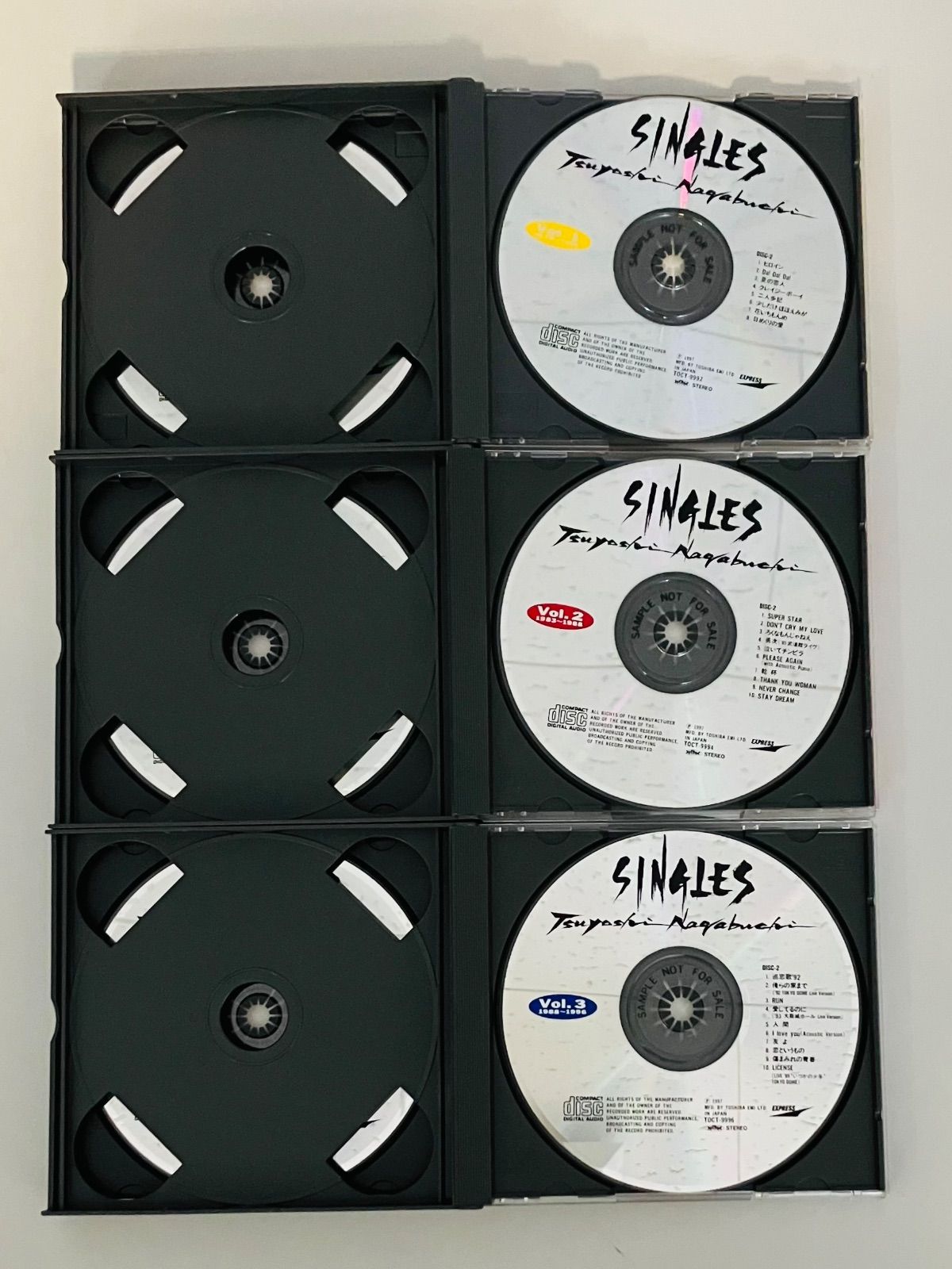 フォロー割対象商品】中古CD 長渕剛『SINGLES』シリーズ全3巻セット