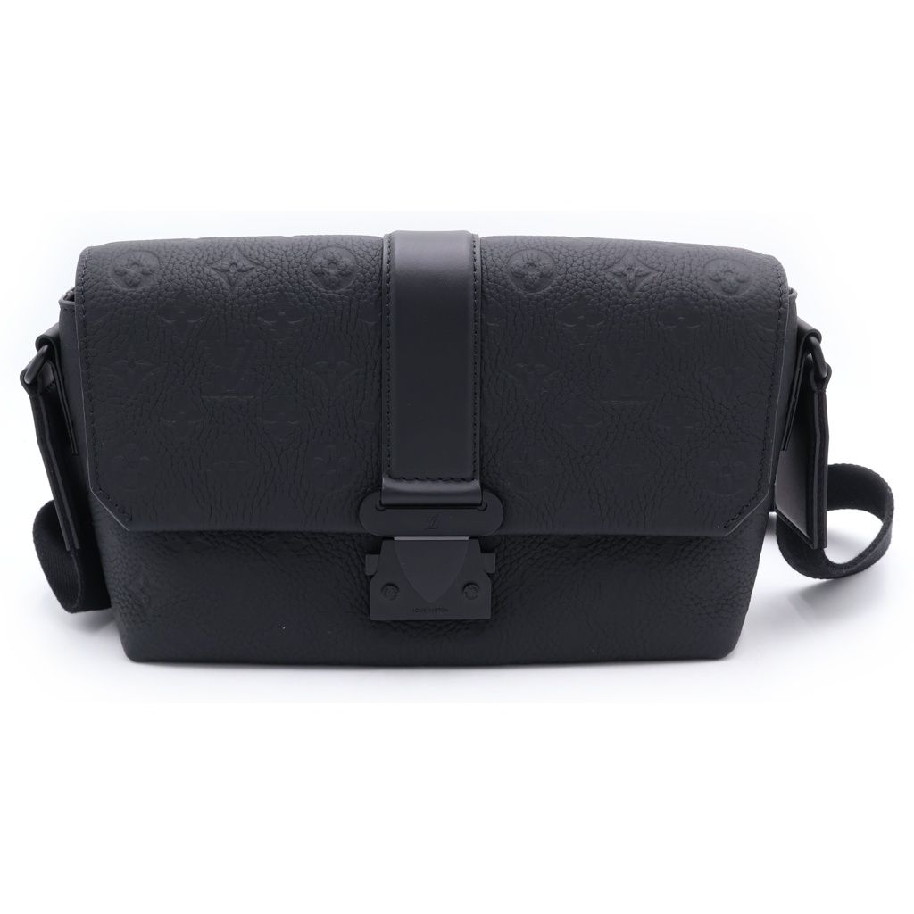 LOUIS VUITTON (ルイヴィトン) Sケープ メッセンジャー ショルダーバック モノグラムトリヨン レザー ブラックM23741