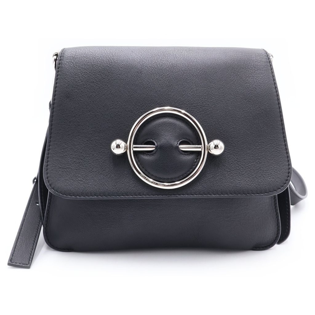 J.W.ANDERSON (ジェー ダブリュー アンダーソン) Disc Leather Crossbody Bag ディスク クロスボディ レザーバッグ ショルダーバッグ ブラック