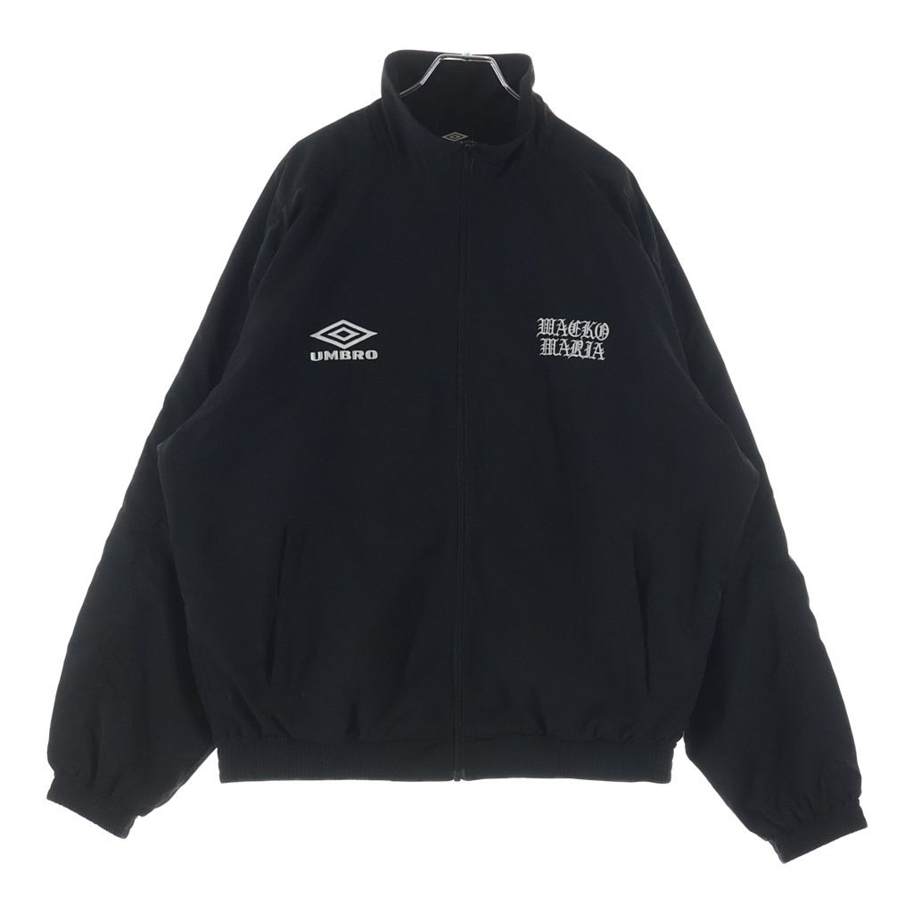 WACKO MARIA (ワコマリア) 26SS ×UMBRO TRACK JACKET TYPE1 アンブロ フロント刺繍 ジップアップ ナイロンジャケット ブラック 26SS-WMO-UB01