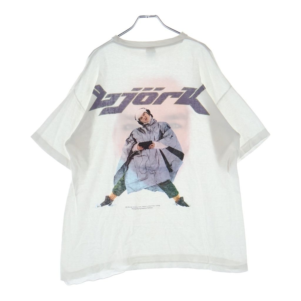 VINTAGE (ヴィンテージ) 90s Bjork HUGE FACE WHITE PHOTO Tee