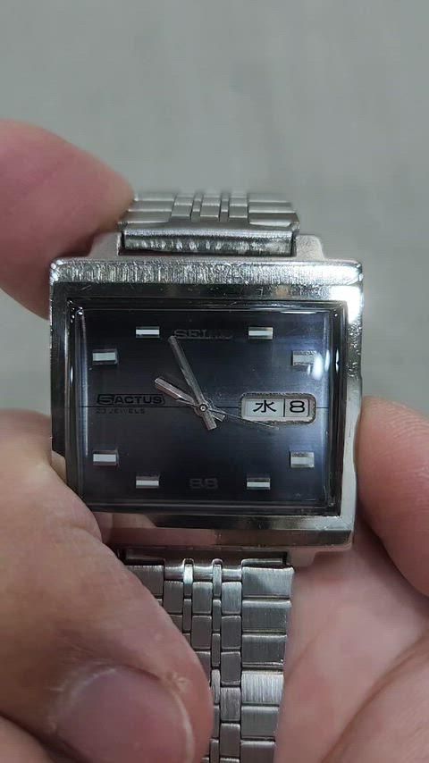 セイコー アクタス SS 23石 ブルー サンレイ オートマチック