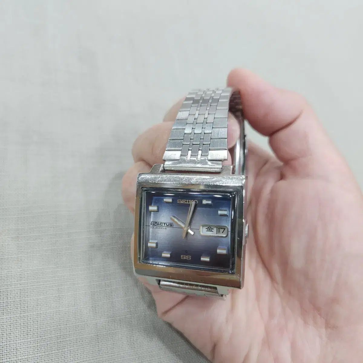 セイコー アクタス SS 23石 ブルー サンレイ オートマチック