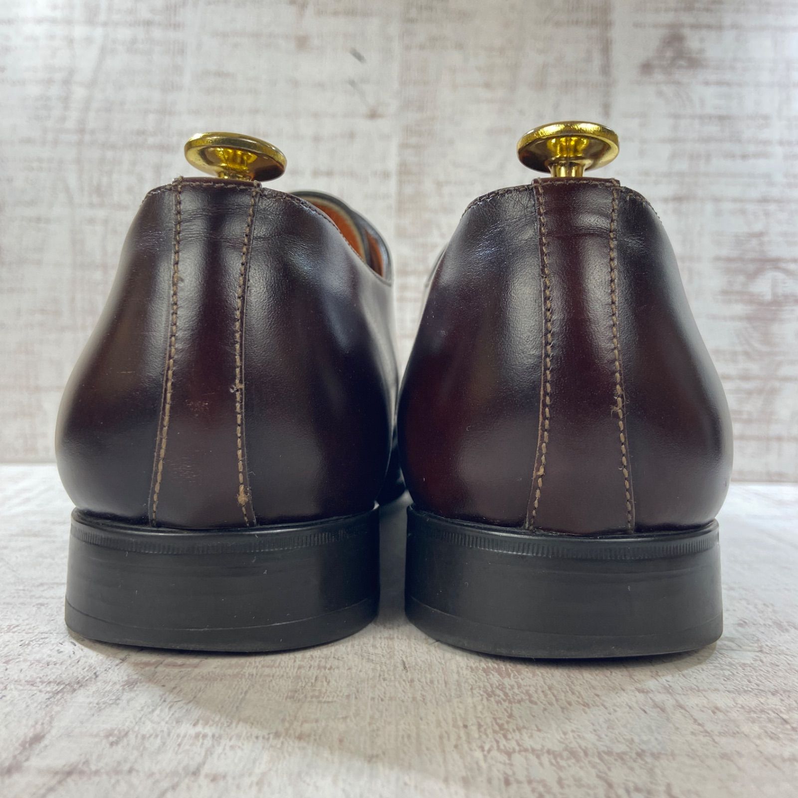 SANTONI サントーニ プレーントゥ 外羽根 レザー UK9.5 28.0cm メンズ