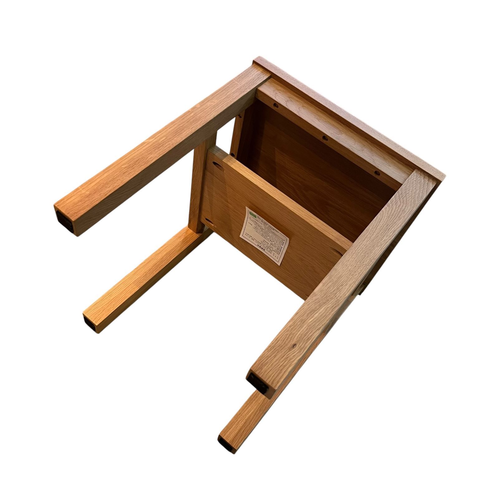 中古○MUJI/無印良品○無垢材 サイドテーブル ベンチ 板座オーク材