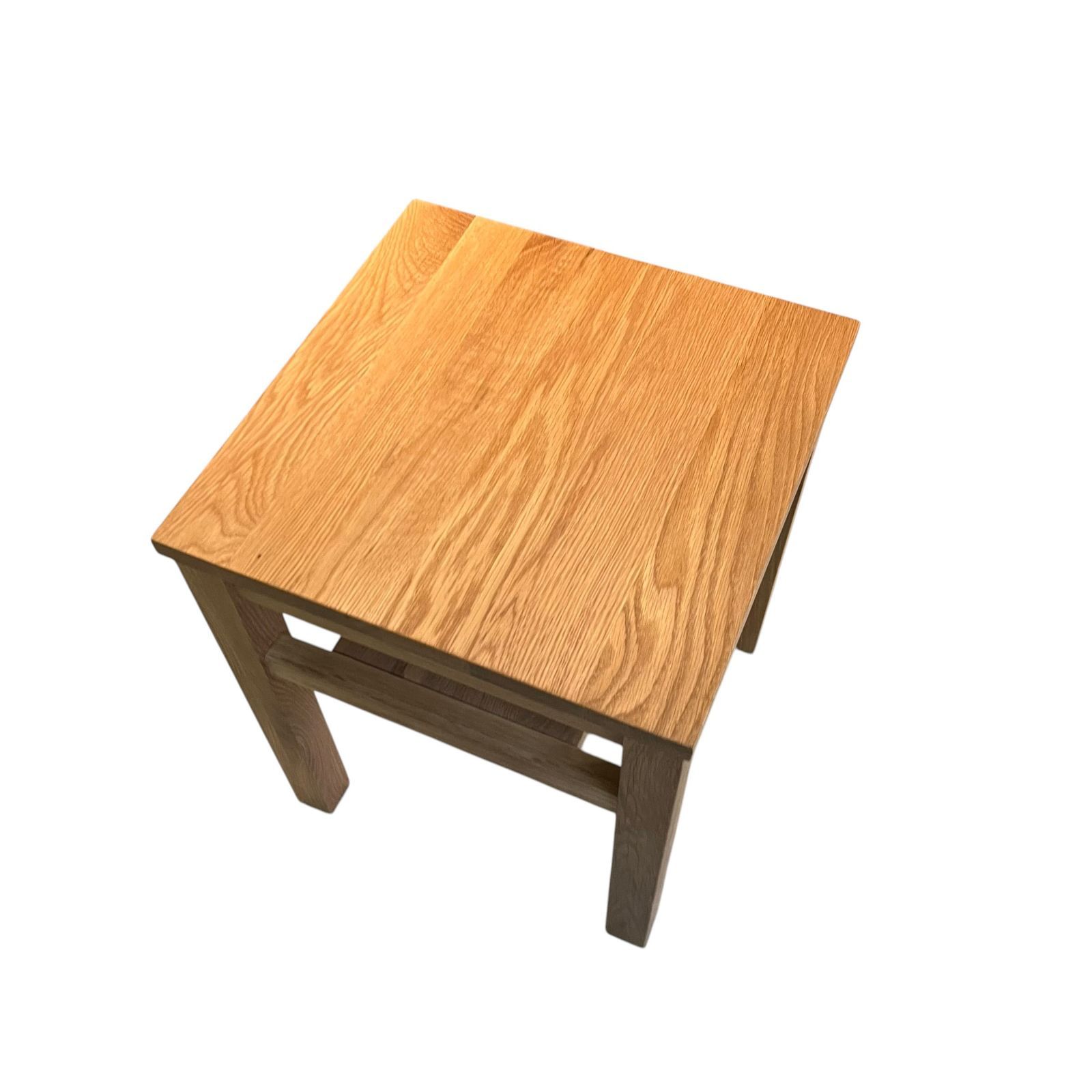 中古○MUJI/無印良品○無垢材 サイドテーブル ベンチ 板座オーク材