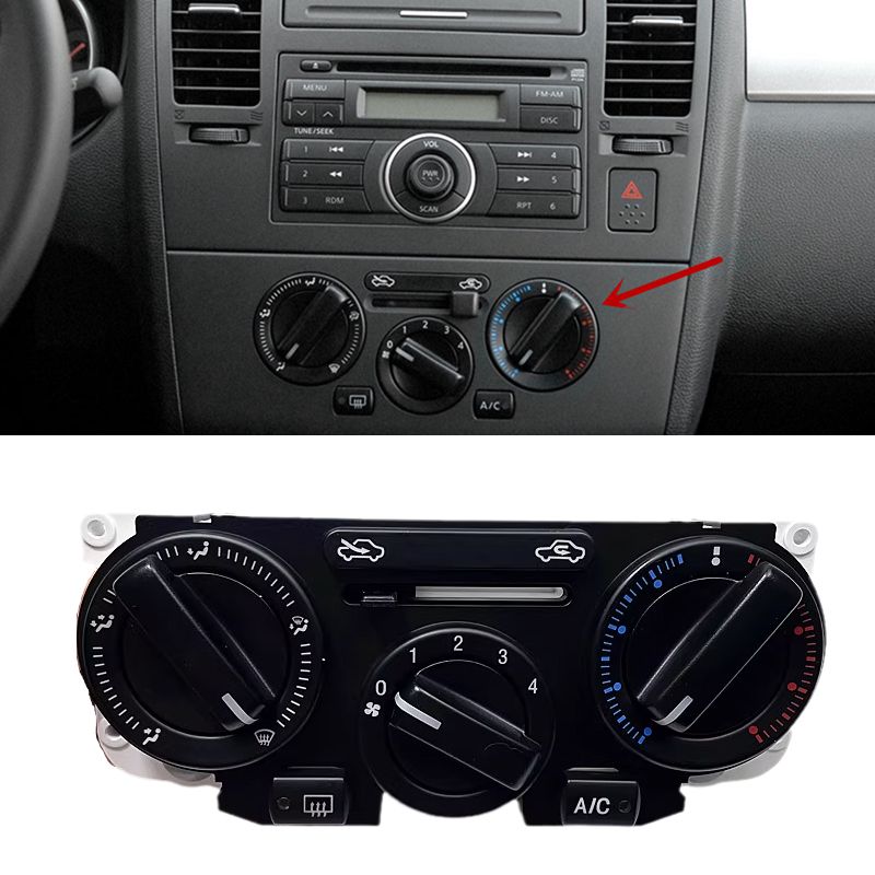 日産 Tiida Livina NV200 2005-2010年式 エアコンスイッチパネル
