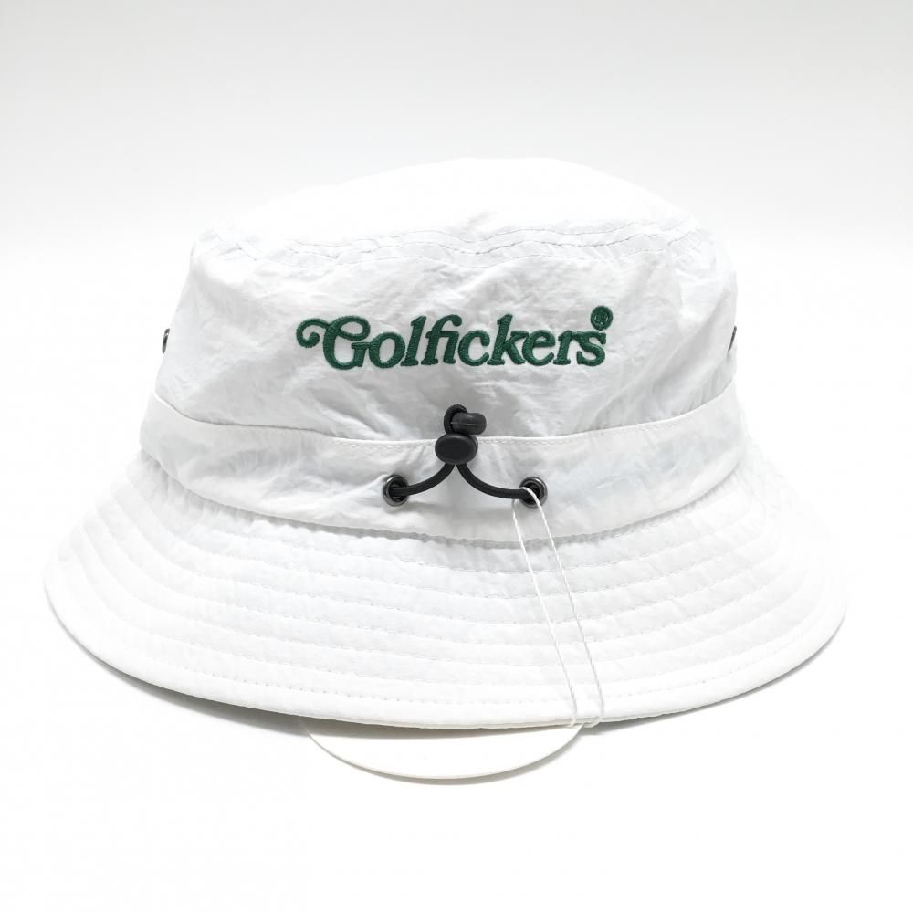 専用　新品 Golfickers ゴルフィッカーズ トレーナー ハットセット 新品】ゴルフィッカーズ ハット 白×グリーン ロゴイ刺しゅう ゴルフ