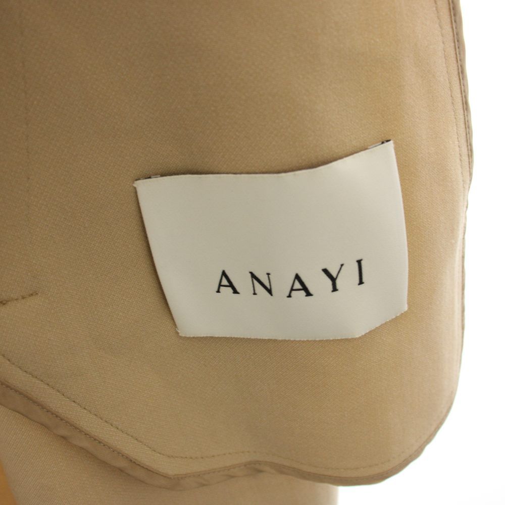 アナイ ANAYI 21SS リバーコート ガウンコート ロング 36 アイボリー