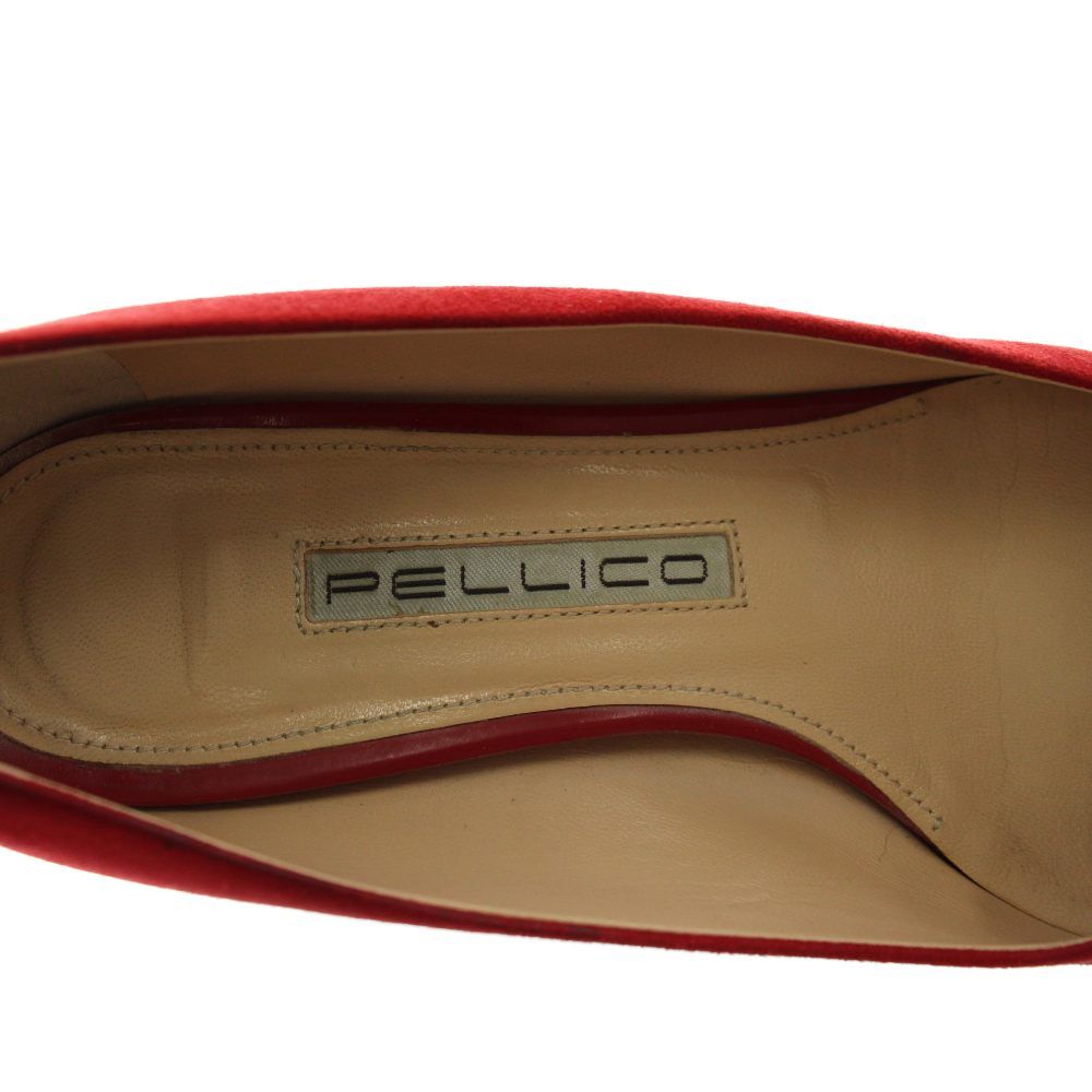ペリーコ PELLICO パンプス ポインテッドトゥ ヒール スエード 36.5 赤