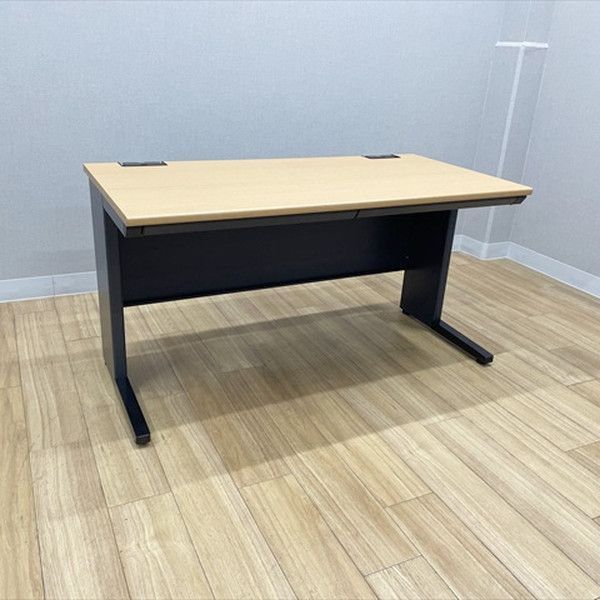 平デスク 引出し付 オフィスデスク W1400 D700 チトセ オーク