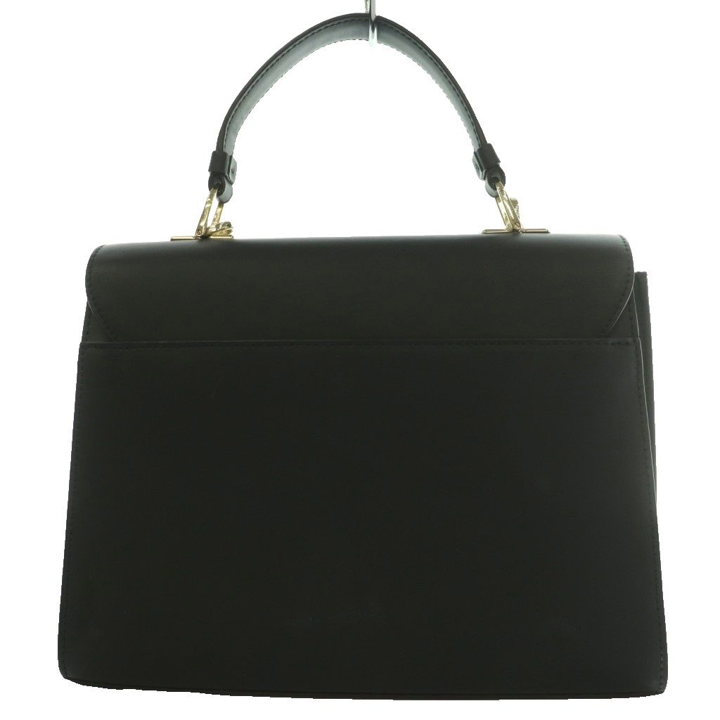フルラ FURLA ムゲット MUGHETTO ハンドバッグ ワンハンドル バタフライモチーフ レザー 黒 ブラック オフホワイト /SS ■OS