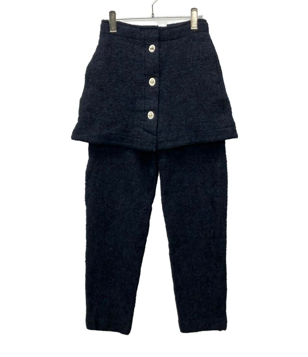 フミカウチダ BOUCLE MINI-SKIRT ON SLACKS ハイウエストテーパード