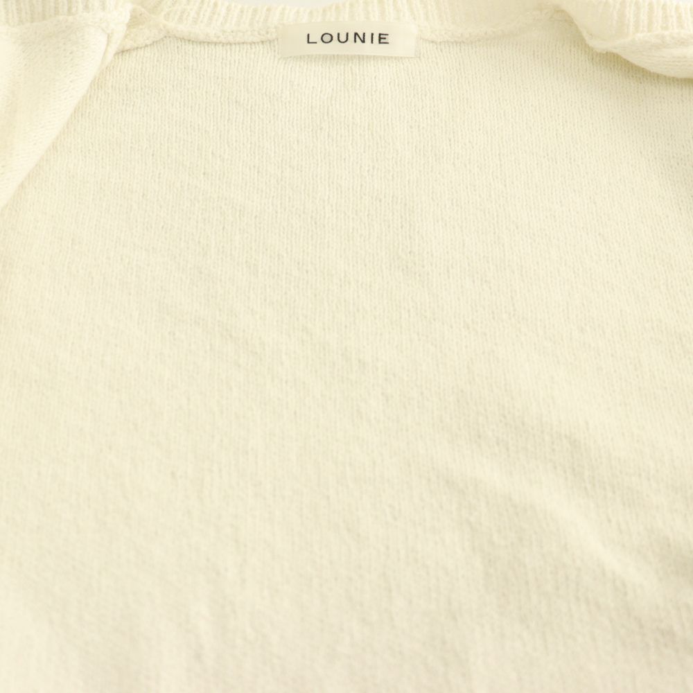 ルーニィ LOUNIE 25SS バイアス柄編みジップカーディガン ジャケット