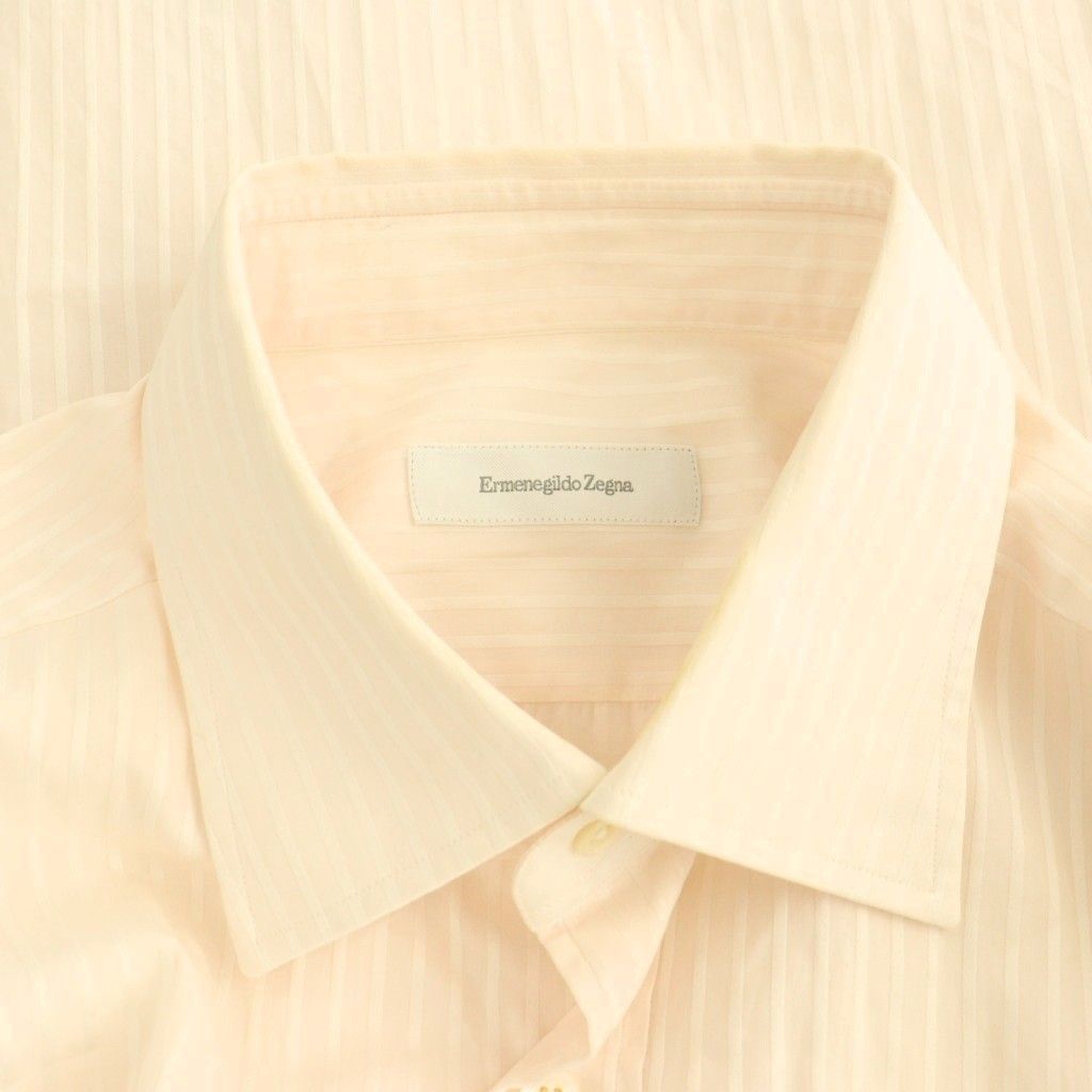 Ermenegildo Zegna Couture/ストライプシャツ/44/白 エルメネジルドゼニア Ermenegildo Zegna ストライプシャツ ブラウス