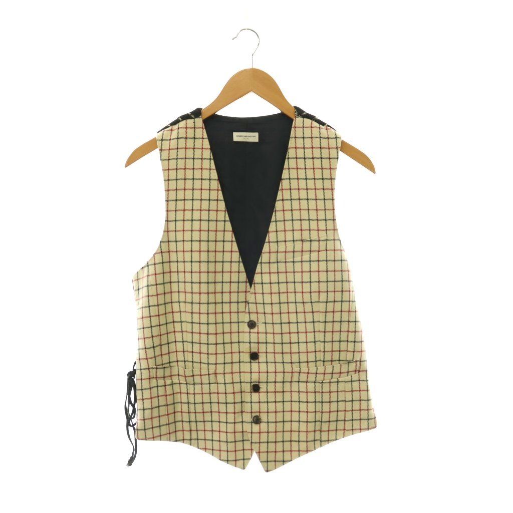 ドリスヴァンノッテン DRIES VAN NOTEN チェック ジレ ベスト ウール