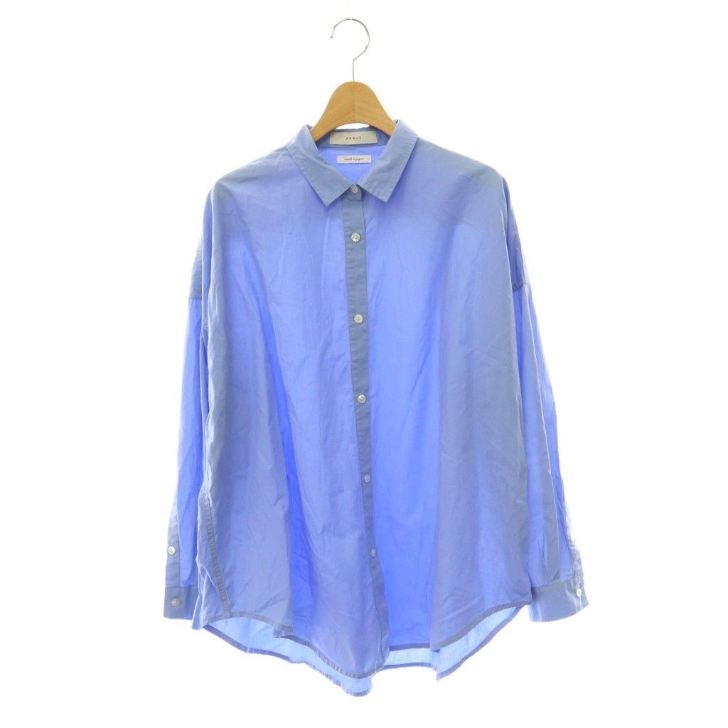 アーギュー ARGUE 24SS organic cotton comfort shirt シャツ 長袖 F ライトブルー /HK ■OS