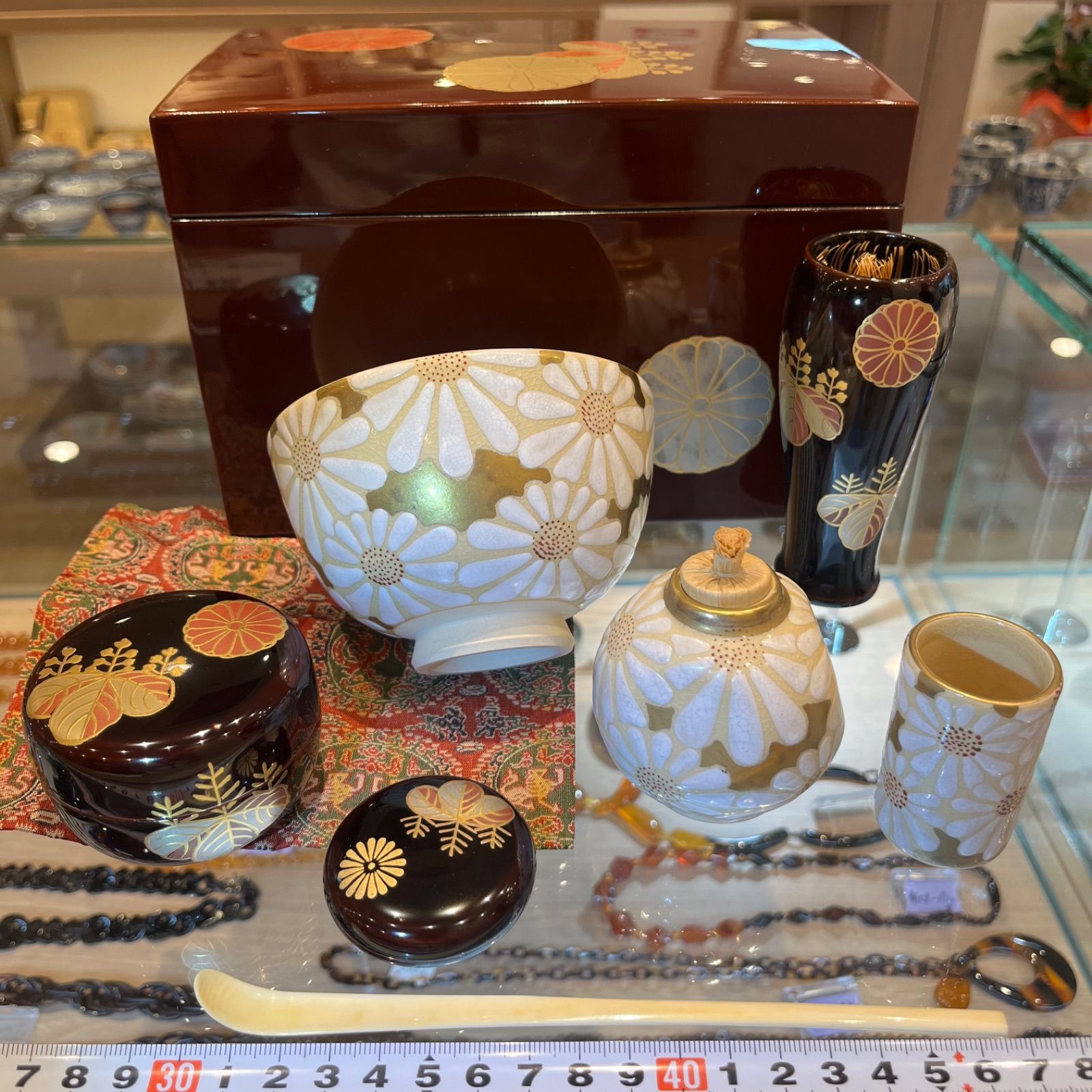 輪島塗茶箱 茶器セット 極上茶杓付 新K8-0715☆ - メルカリ