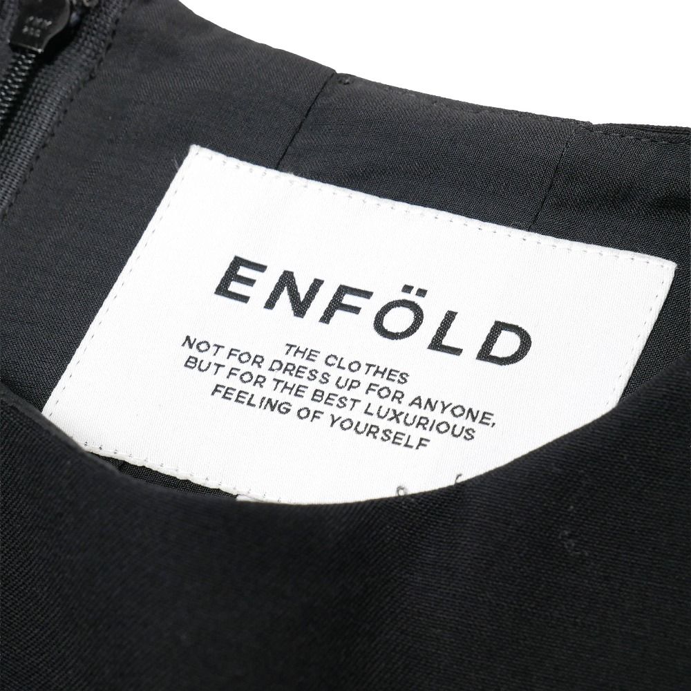 ENFOLD エンフォルド ワンピース サイズ38 ノースリーブ コクーン ブラックドレス ブランド古着【中古】20260715/RB0090