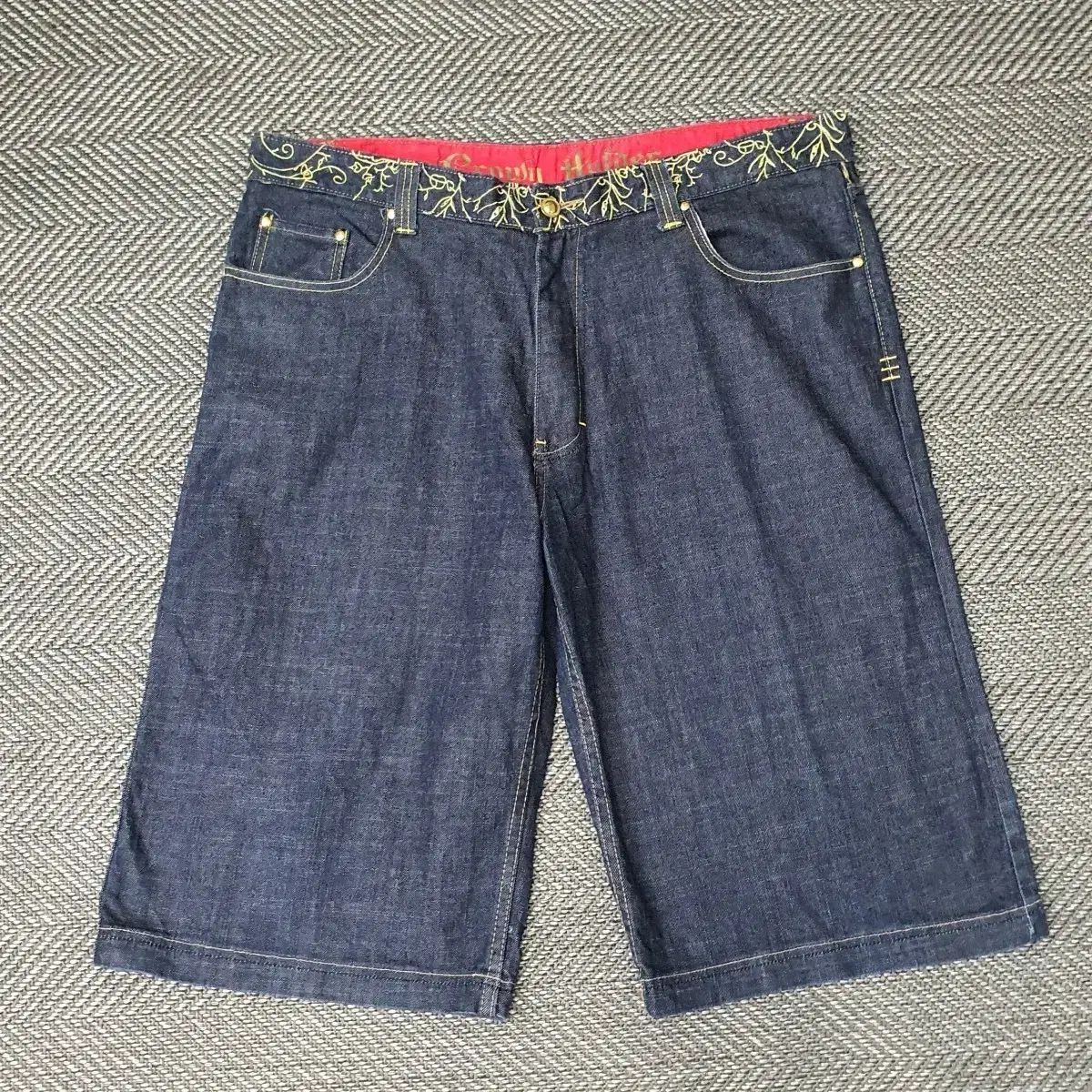 クラウンホール ゴールドボタン デニム ハーフパンツ メンズ 40