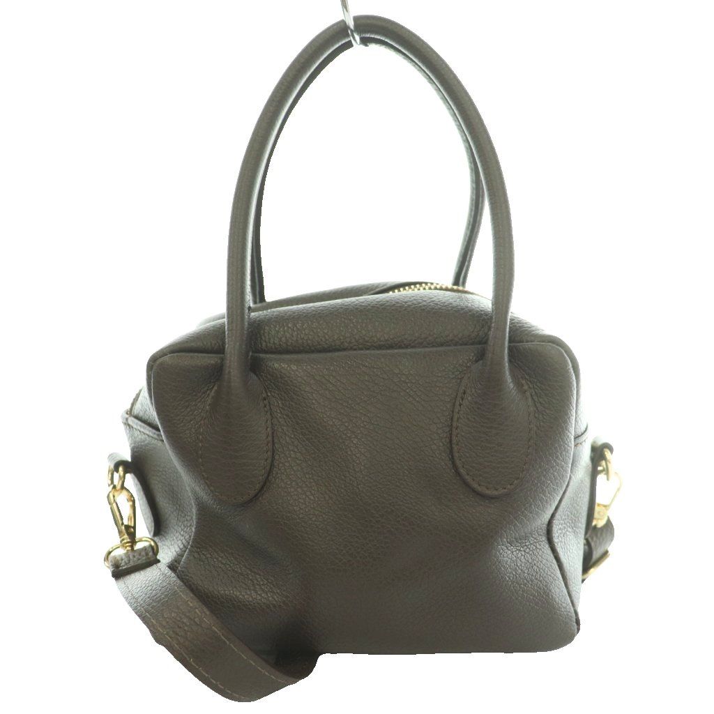 マーロンフィレンツェ MARLON FIRENZE ミニボストンバッグ 2WAY ハンド ショルダー SLOBE IENA取扱 レザー 茶 ブラウン /SS ■OS