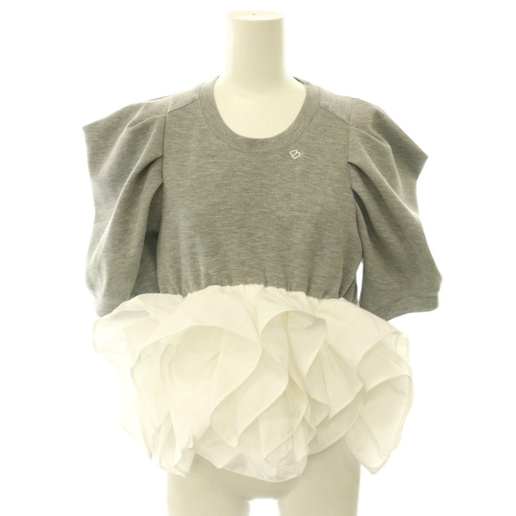 ビビィ Bibiy. CREME PEPURAMU TEE ペプラムTシャツ カットソー 半袖 F
