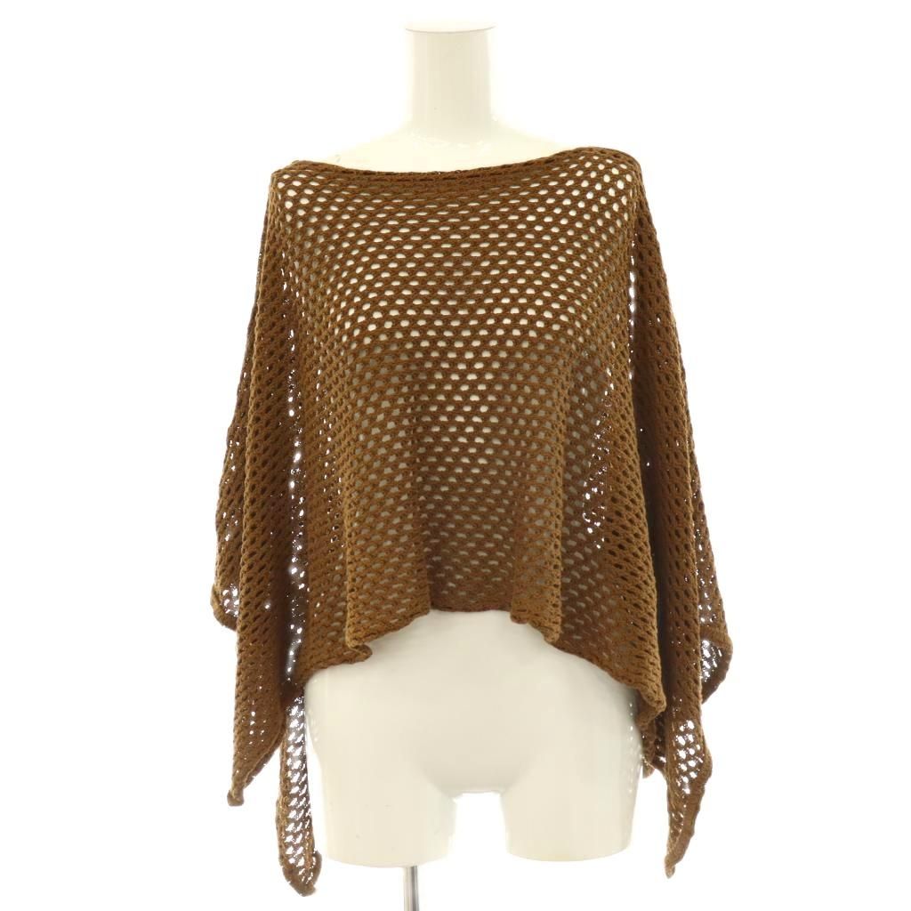 リトローヴ RETROVE 25SS MESH PONCHO ニット プルオーバー シアー ローゲージ LAppartement ブラウン /CX ■OS ■SH 6,319円
