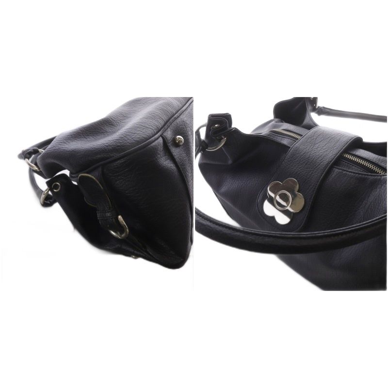 マリークワント MARY QUANT トートバッグ デイジーモチーフ レザー