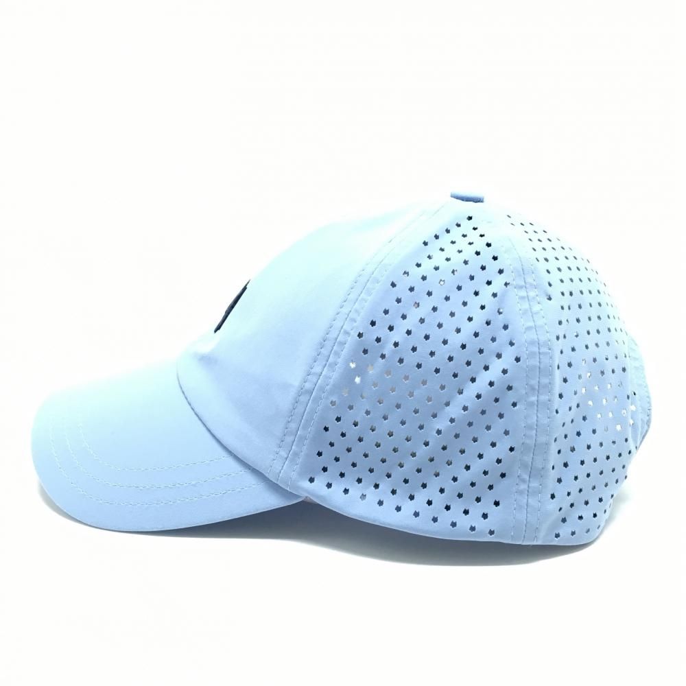 超美品】グレイソン キャップ ライトブルー系 シリコンロゴ パンチング
