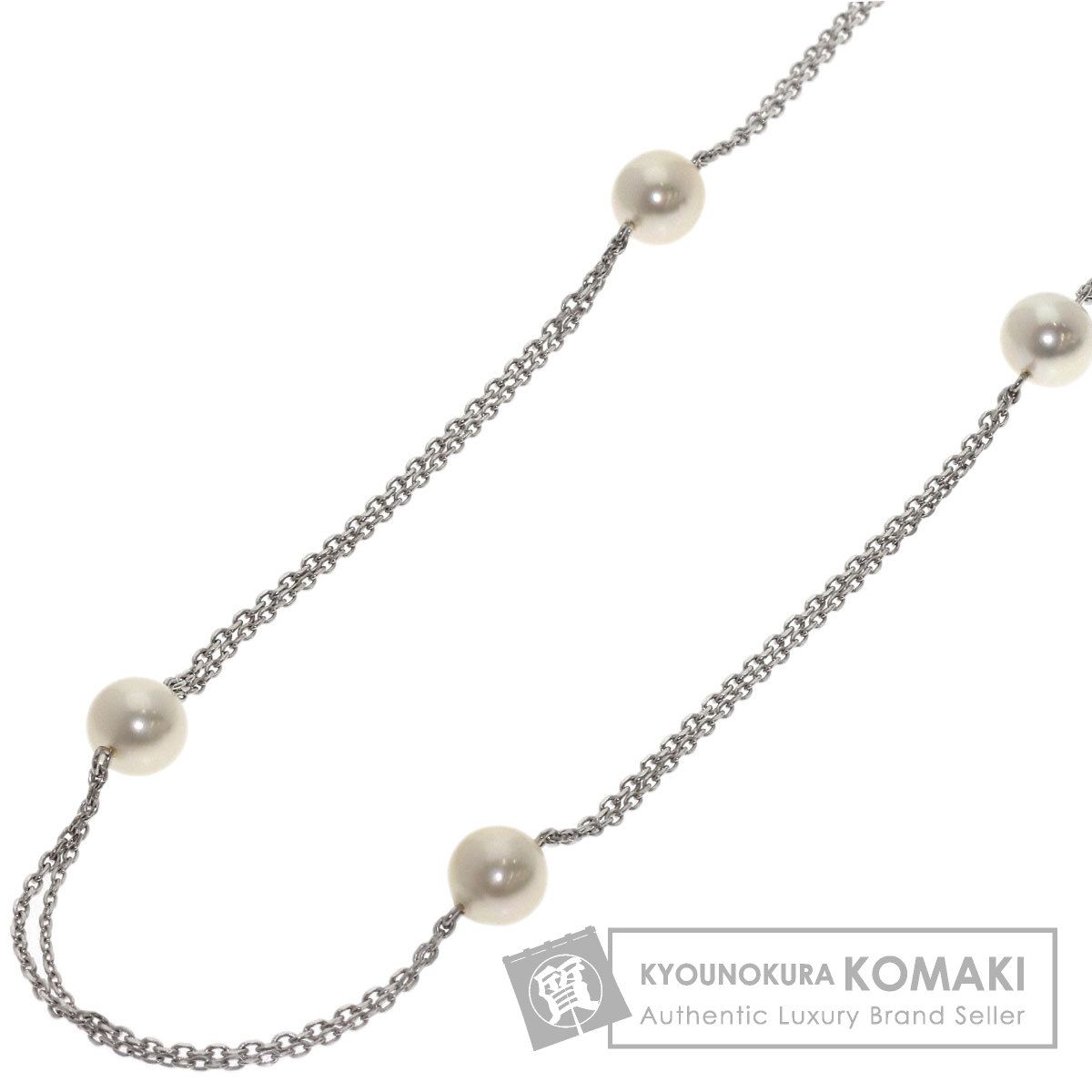 MIKIMOTO ミキモト ステーション パール 真珠 ネックレス K14WG レディース [中古]
