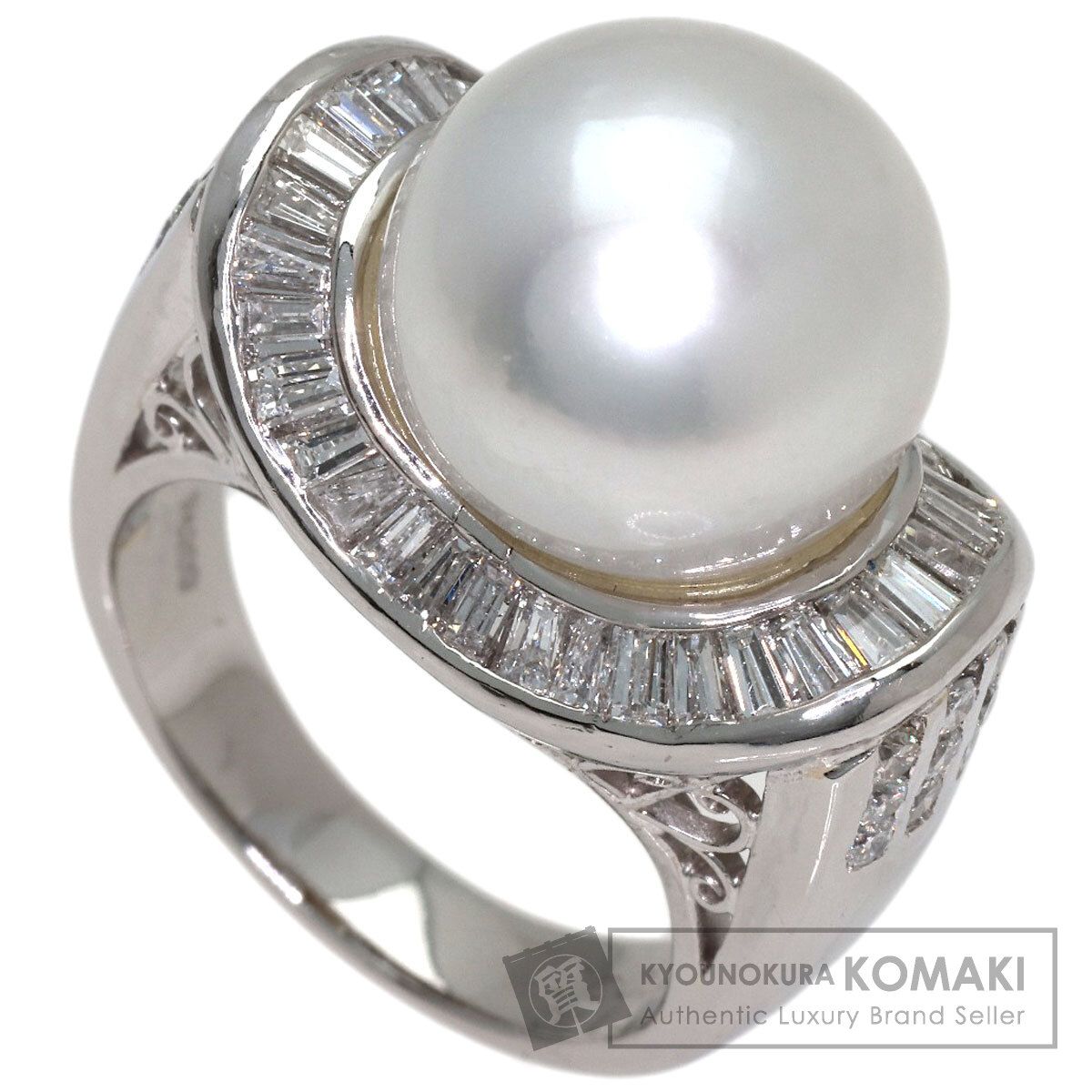 SELECT JEWELRY セレクトジュエリー パール 真珠 ダイヤモンド リング・指輪 PT900 レディース [中古]