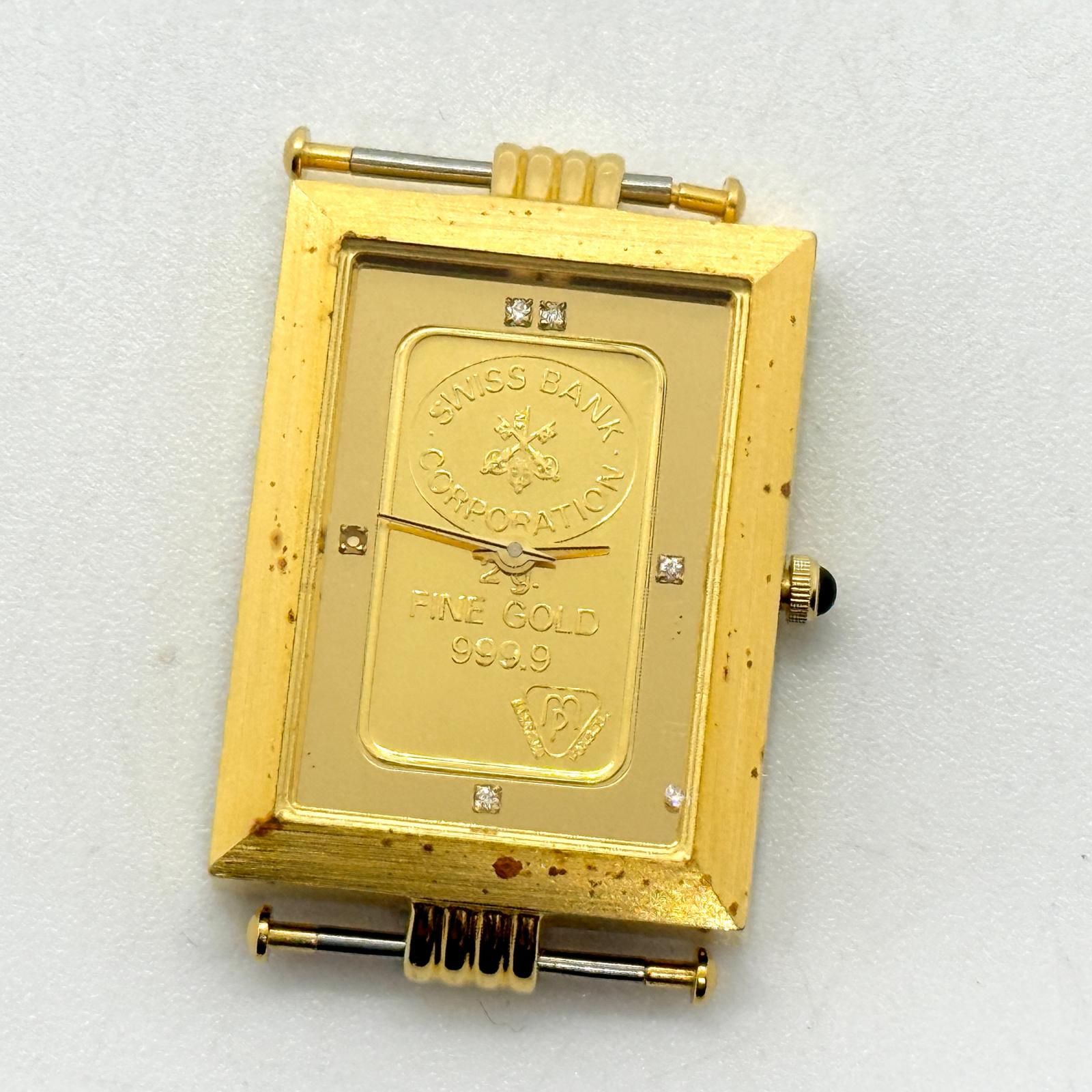 FINE GOLD 999.9 ALICE ALISSA JG-037 ゴールド QZ レディース FINE GOLD 999.9 シルバー 925 腕時計 訳あり