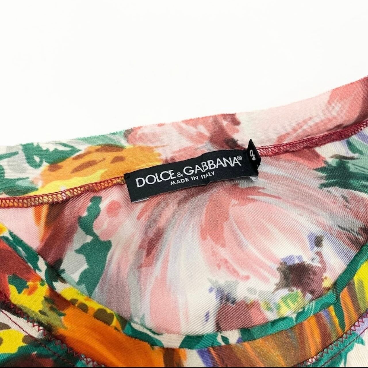 【美品】ドルチェアンドガッバーナ シルク花柄ブラウス 40 透け感 長袖 超美品 DOLCE&GABBANA ドルチェアンドガッバーナ 花柄 ブラウス